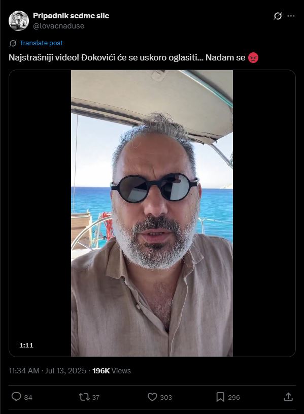 U jeku političkih previranja u Srbiji, poznata porodica Đoković našla se na meti šokantnih optužbi. Milioner Branko Babić objavio je snimak koji je zaprepastio region!