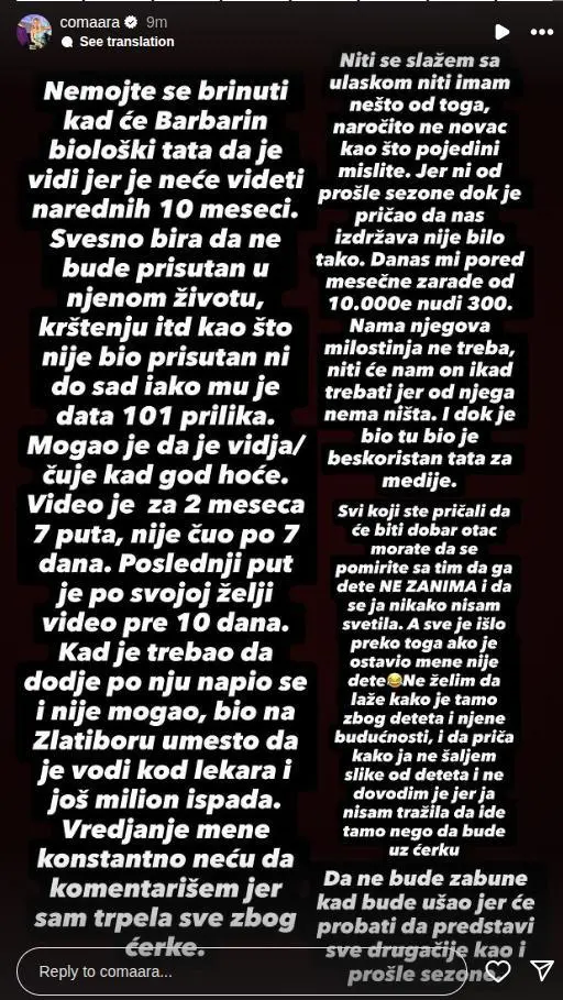 “Terza se napio i napravio haos s bebom!” Milica Veličković progovorila o svemu – fanovi u šoku