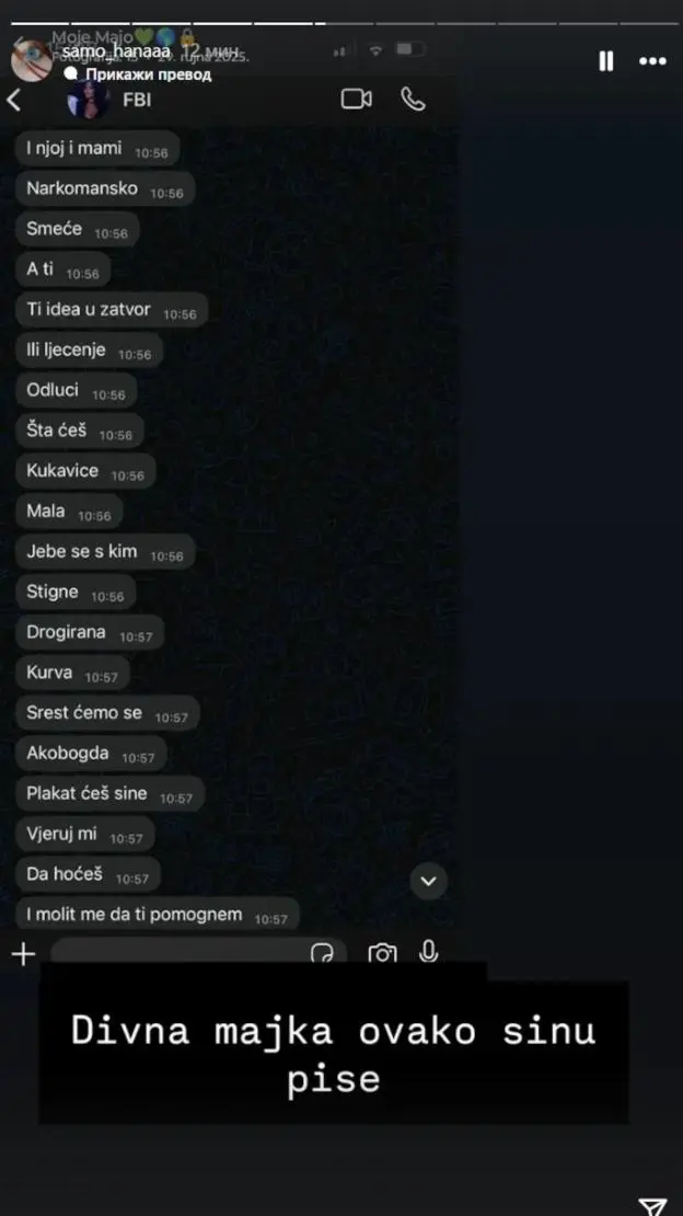 Sita Ahmić protiv sina Neria: Hana objavila Jezive poruke koje će vas ostaviti bez daha izmđu Neria i Site