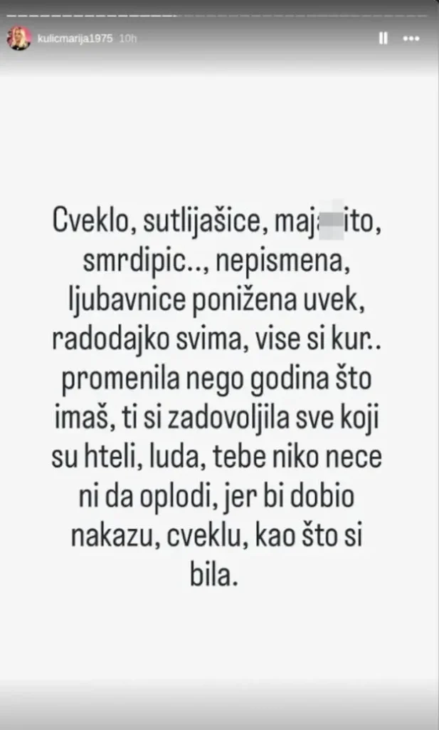 Instagram eksplodirao: Marija Kulić u brutalnom obračunu sa Majo