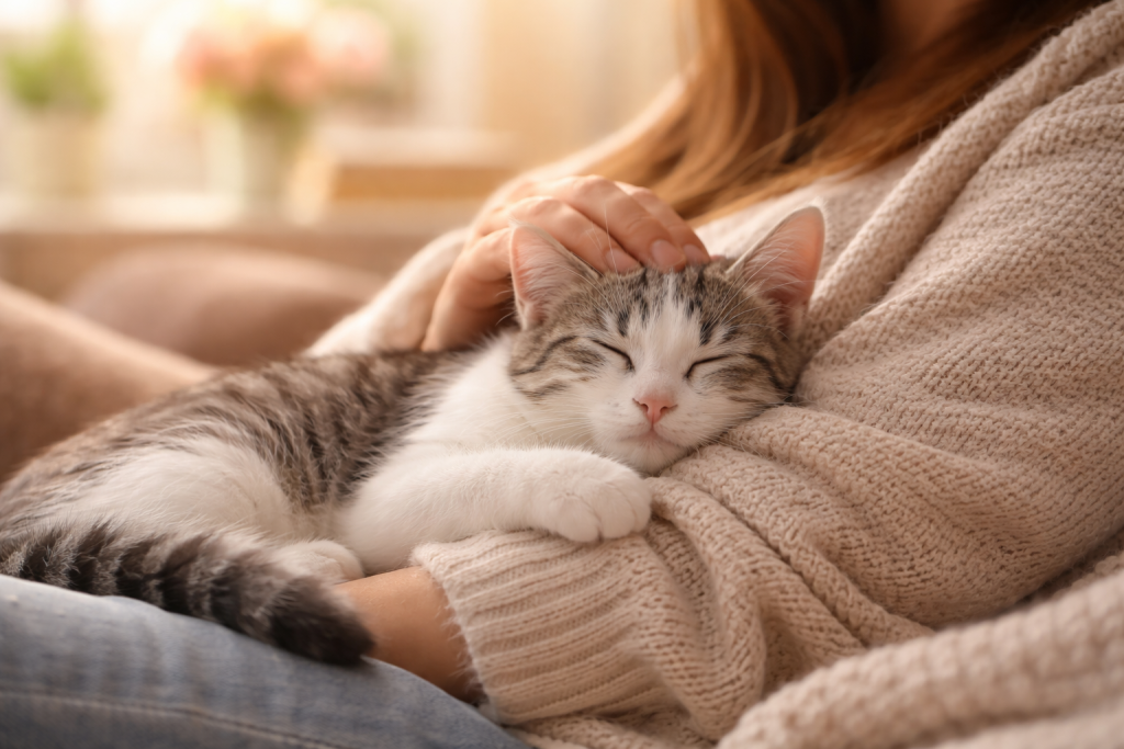 Eho ljubavi i nježnosti: Mačka koja je pobijedila bolest pronašla svoj mir u toplom zagrljaju