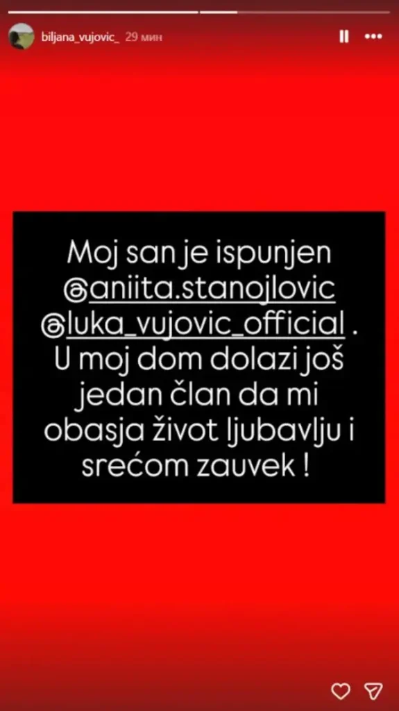 RADOST BEZ GRANICA: Oglasila se majka Luke Vujovića nakon vijesti o bebi!