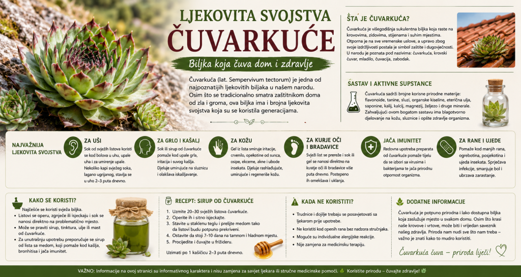 Ljekovita svojstva čuvarkuće – biljka koja čuva dom i zdravlje
