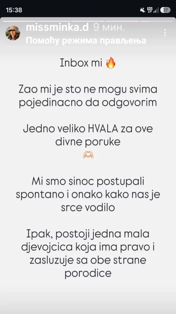 "Postoji jedna mala djevojčica..." Nakon pomirenja s Aneli, Asminova sestra poslala emotivnu poruku koja je dirnula mnoge (FOTO)