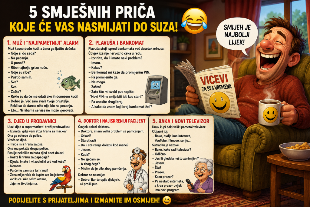 Umiraćete od smijeha! Ovih 5 viceva imaju završnicu koju niko ne očekuje