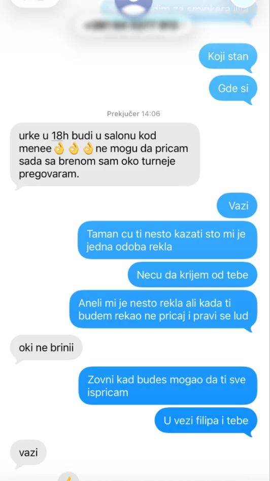 PUCA PRIJATELJSTVO ANELI I ILIJE?! Uroš Stanić dostavio prepisku koja je pokrenula lavinu sumnji