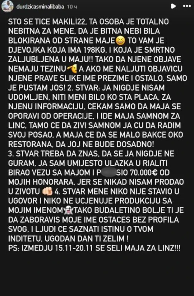 Velike promjene u životu Maje Marinković: Nakon operacije odlazi iz Srbije, a Asmin otkrio sve detalje
