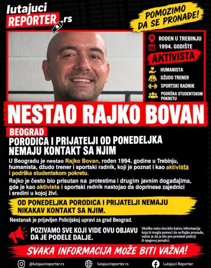 MISTERIJA NESTANKA DOBILA NEOČEKIVAN EPILOG: Poznati džudo trener nije nestao, već je u pritvoru