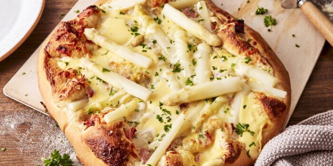 Spargel-Pizza