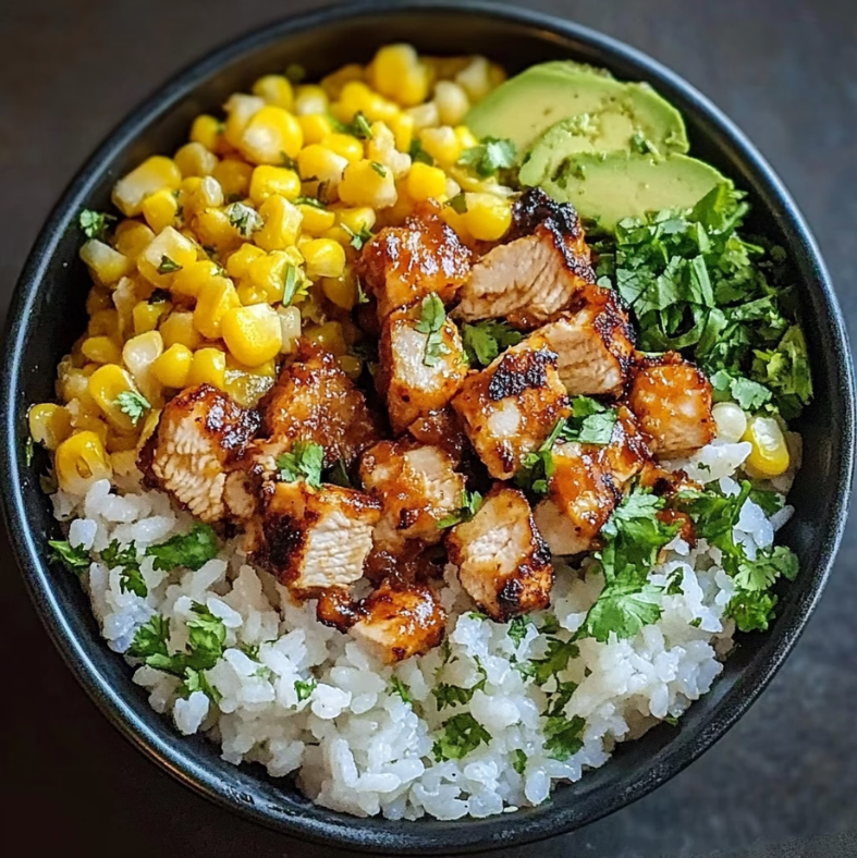 Hähnchen-Reis-Bowl