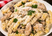 Kremasta tjestenina sa piletinom i gljivama Kremasta tjestenina sa piletinom i gljivama