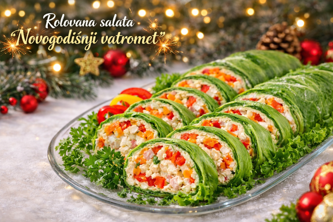 Rolovana salata „Novogodišnji vatromet“ donosi šareni spektakl na