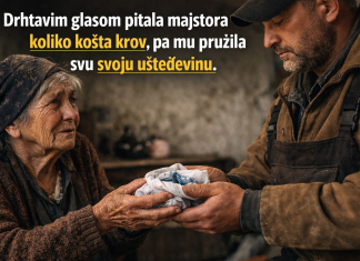 Drhtavim glasom pitala majstora koliko košta krov, pa mu pružila svu svoju ušteđevinu Drhtavim glasom pitala majstora koliko košta krov, pa mu pružila svu svoju ušteđevinu