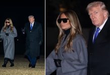 Internet bruji o Melaniji Trump: Sunčane naočale po noći pokrenule lavinu reakcija Melania Trump izlazi iz aviona tokom noćnog dolaska sa tamnim naočalama.