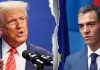 Trump zaprijetio potpunim embargom Španiji zbog Irana Podijeljena fotografija Donalda Trumpa i Pedra Sáncheza