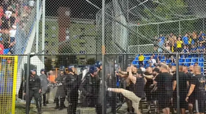 Drama nakon utakmice u Banjoj Luci: Navijači pokušali probiti ogradu, policija spriječila veći incident (VIDEO)
