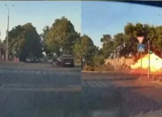 Užasna nesreća u Taškentu: policijski motocikli udarili u automobil, jedna osoba poginula.(VIDEO)